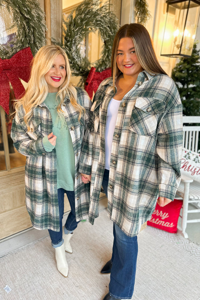 Martha Long Plaid Shacket - Be You Boutique