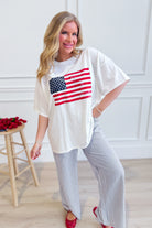 Alexander American Flag T-Shirt by HYFVE, featuring a patriotic graphic design on a 117 graphic tee, with the American flag motif.