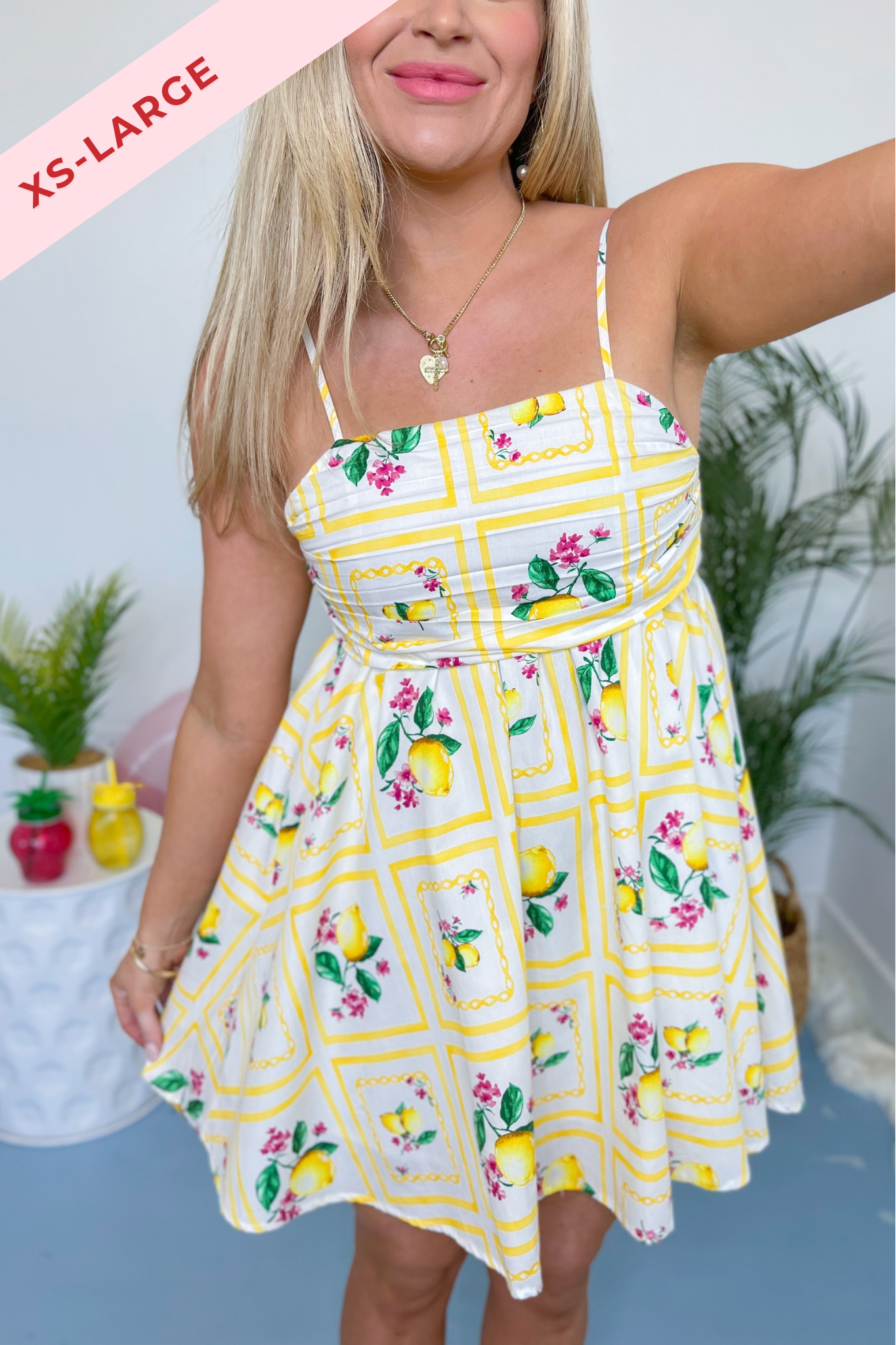 Santorini Citrus Short Dress - Be You Boutique