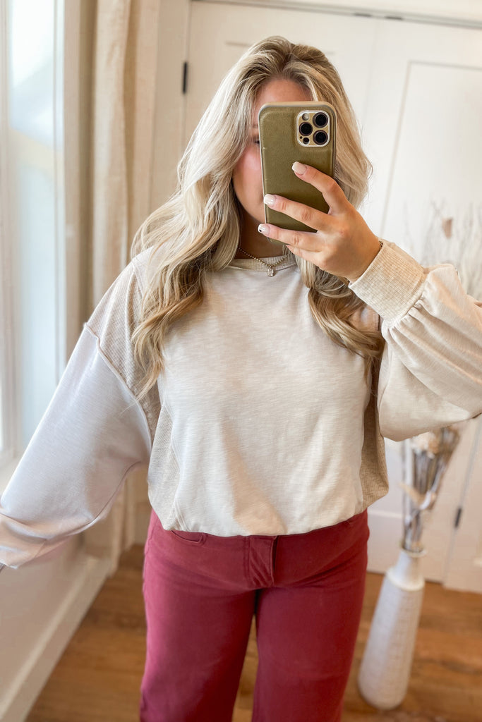 Georgie Long Sleeve Ribbed top - Be You Boutique