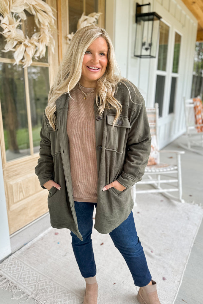 Harlowe Soft Button Up Jacket - Be You Boutique