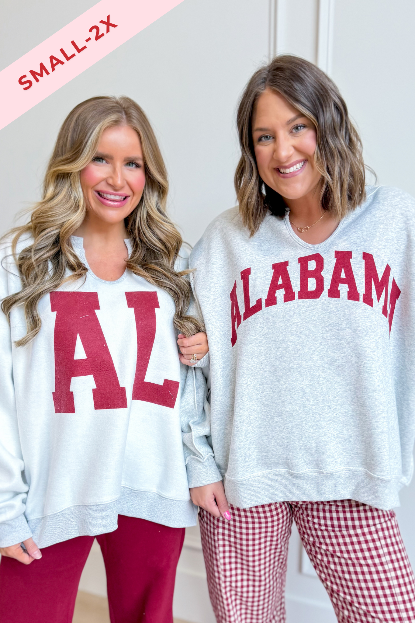 Reversible Alabama Game Day sweatshirt by BUCKET LIST featuring split neck design and 137 graphic print, casual and comfortable.