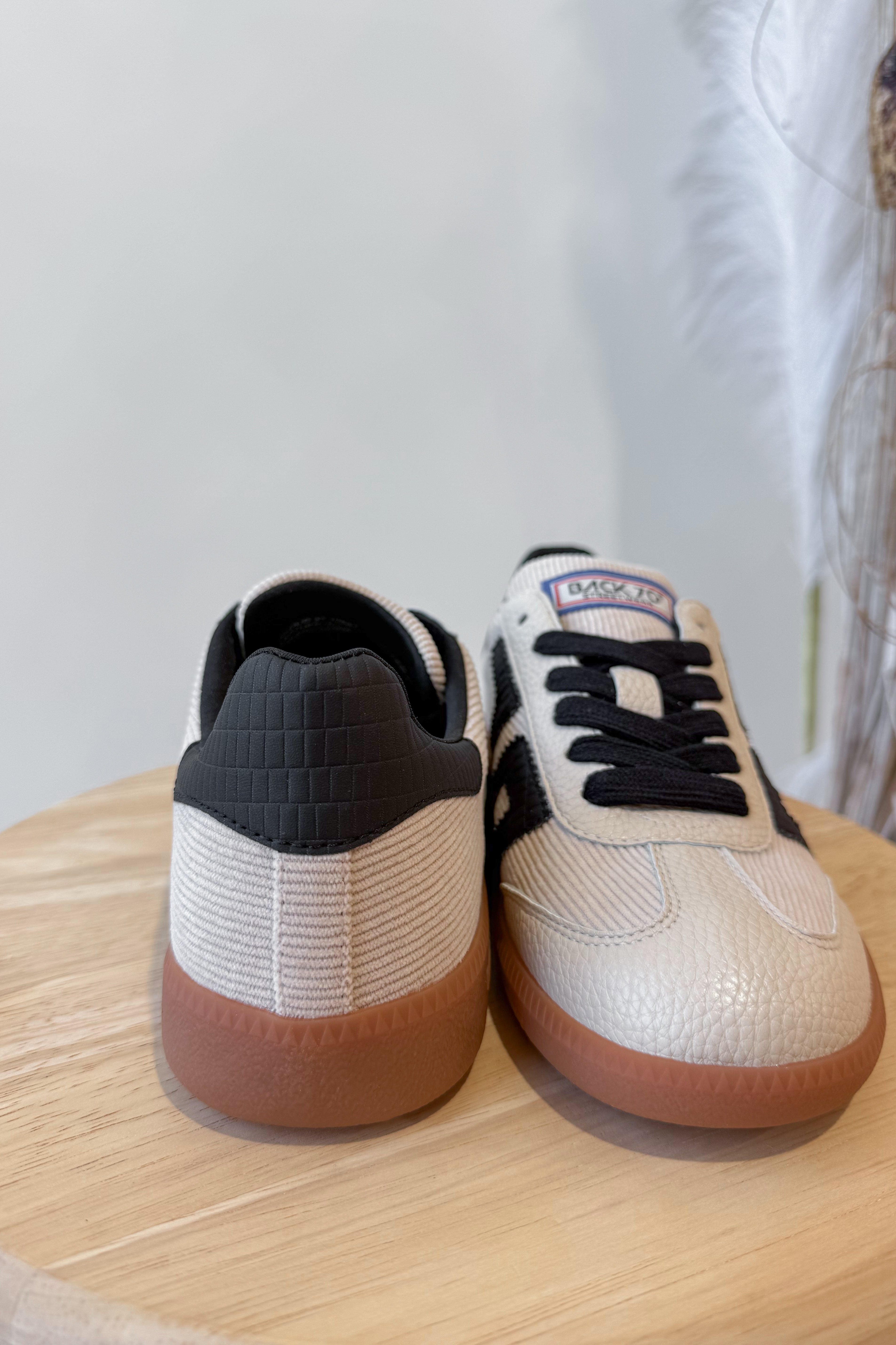 BACK70 Cloud Sneakers in Cream Black - Be You Boutique