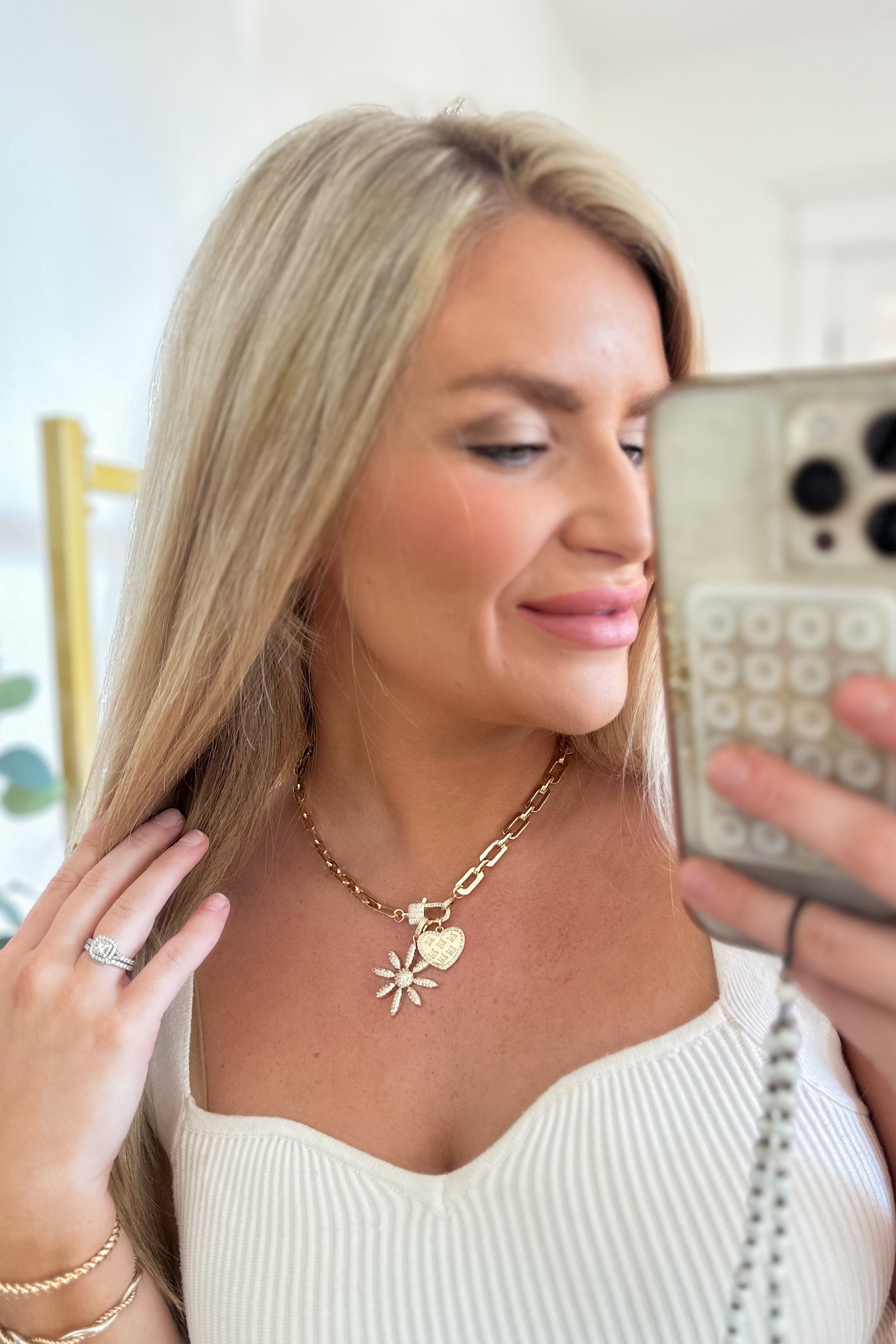 Treasure Jewels Margarita Heart Gold Charm Necklace - Be You Boutique