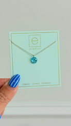 Enewton 16-inch classic birthstone necklace featuring a sparkling gemstone pendant on a delicate chain.