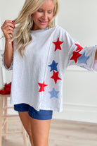 Danna Star Patch Pullover Top - Be You Boutique
