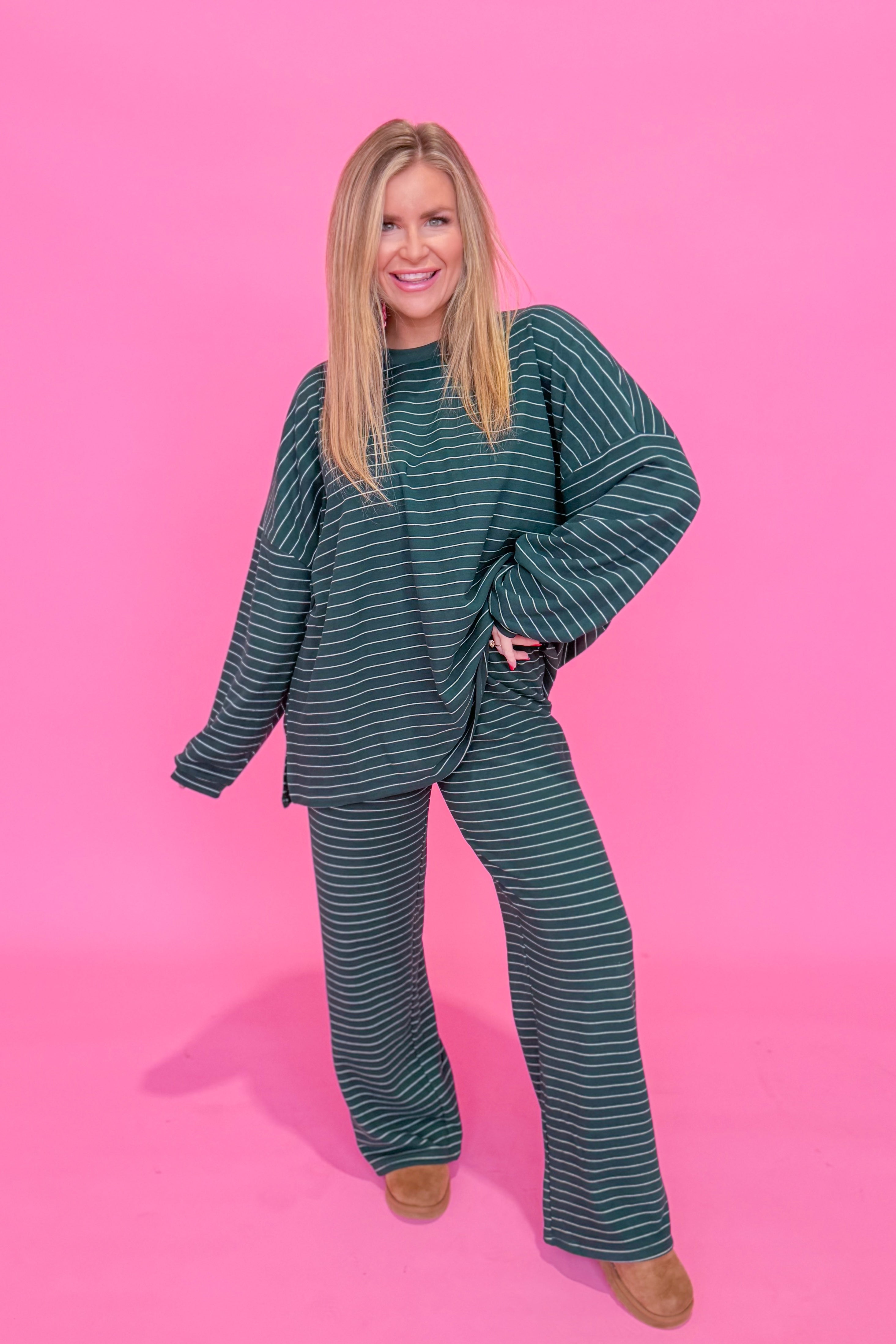 Ella Striped Long Sleeve Top - Be You Boutique