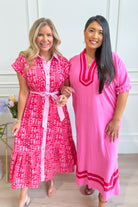 Taylor Abstract Printed Midi Dress - Be You Boutique