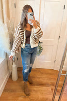Maverick Striped and Checkered Cardigan - Be You Boutique