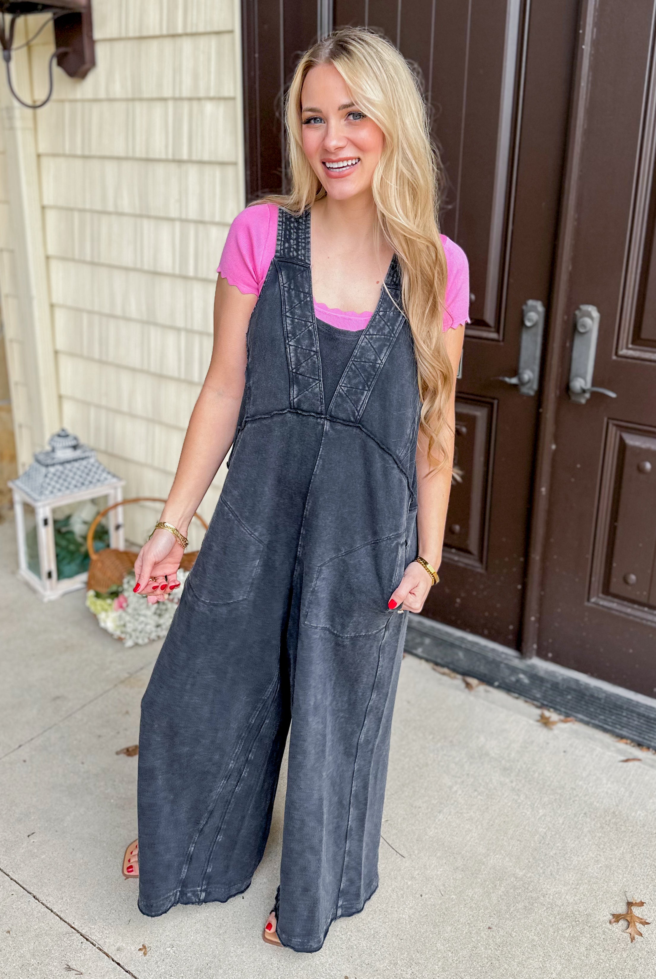 Max Soft Terry Knit Washed Jumpsuit - Be You Boutique