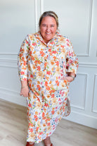 Lisa Multi Floral Button Down Dress - Be You Boutique