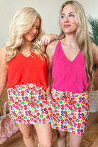 Bright Blooms Floral Skort - Be You Boutique