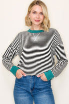 Bethany Striped Long Sleeve Top - Be You Boutique