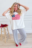 Alexander American Flag T-Shirt by HYFVE, featuring a patriotic graphic design on a casual 117 graphic tee.