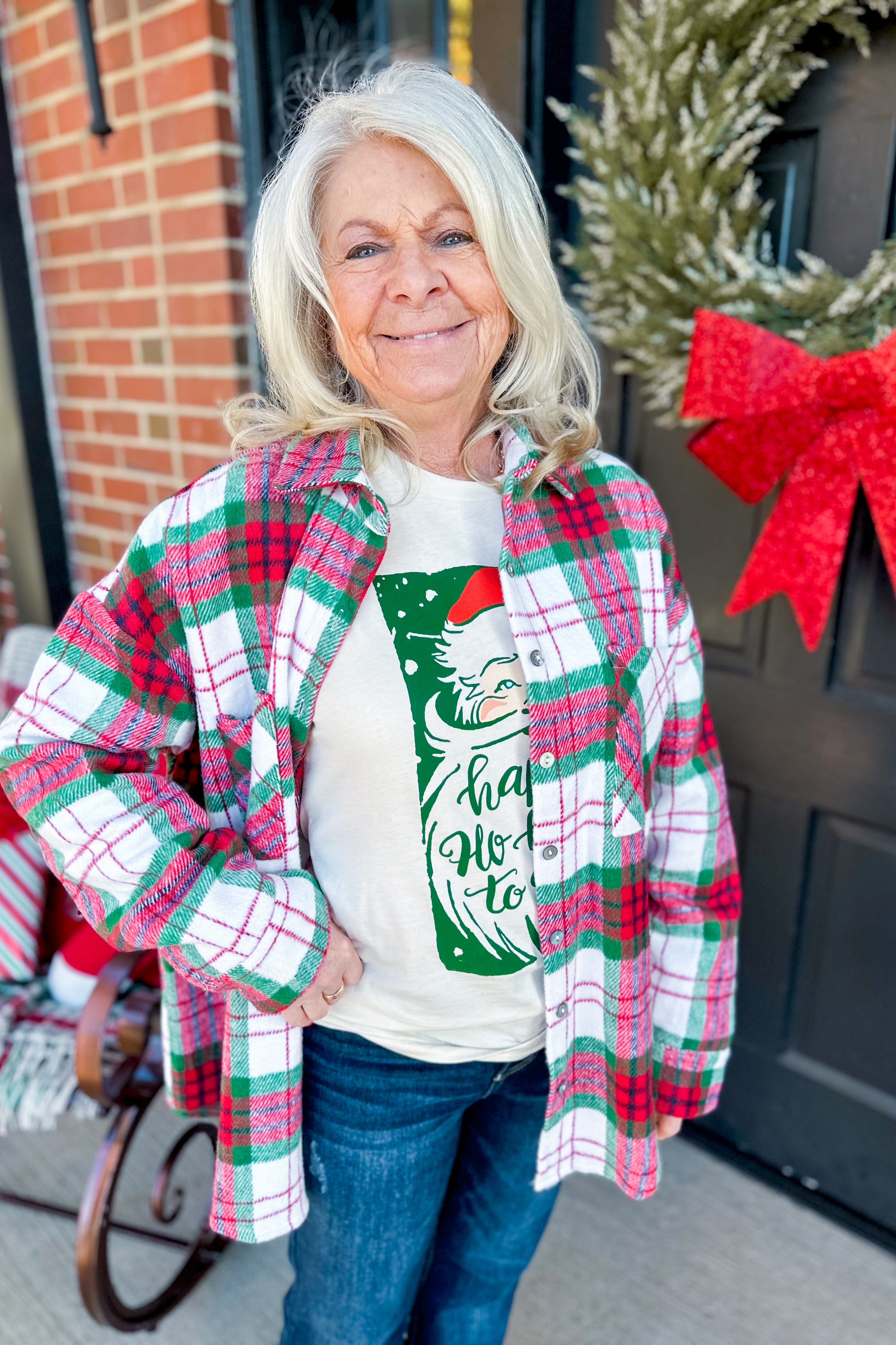 Happy Ho Ho Ho Long Sleeve Unisex Graphic Tee - Be You Boutique