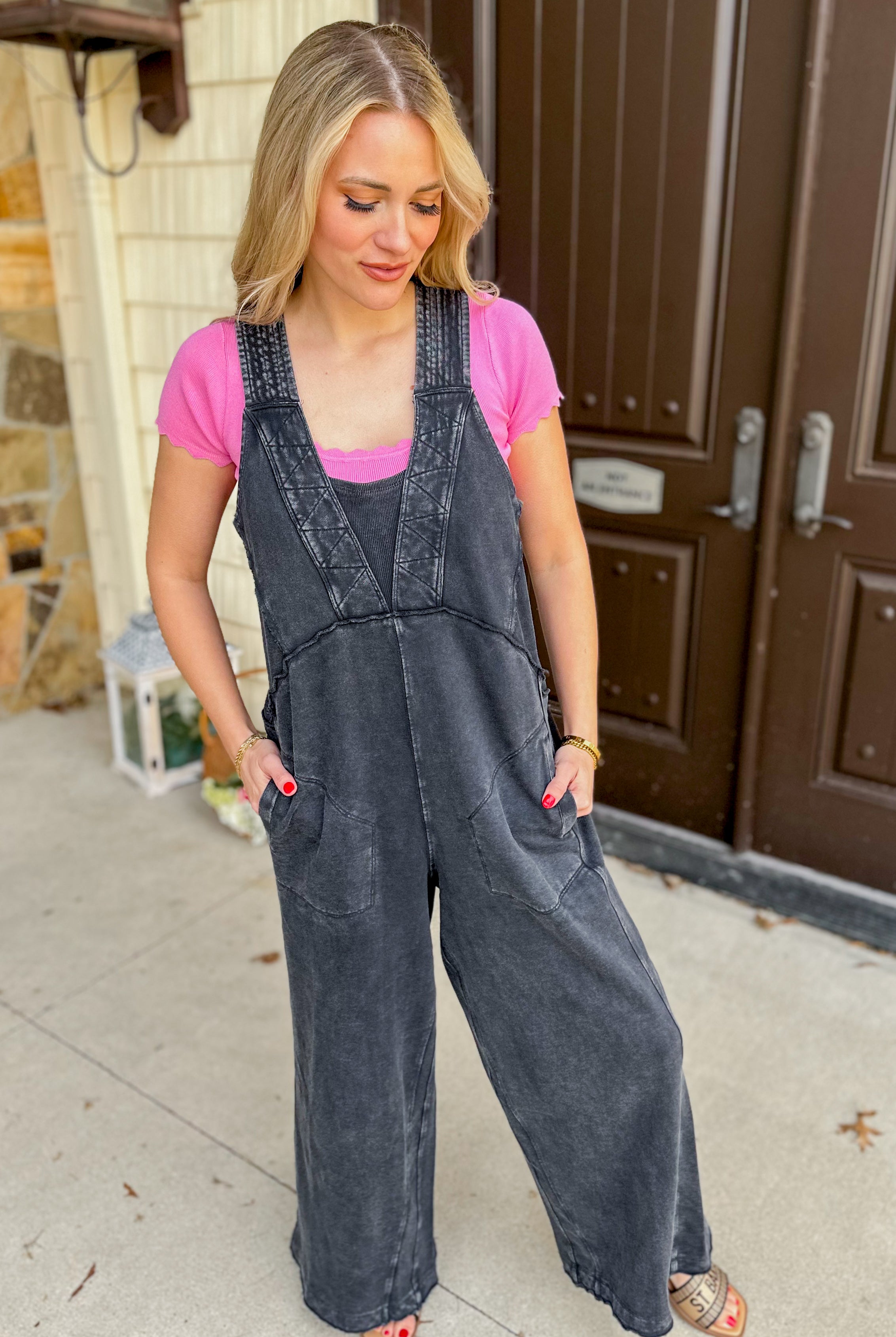 Max Soft Terry Knit Washed Jumpsuit - Be You Boutique