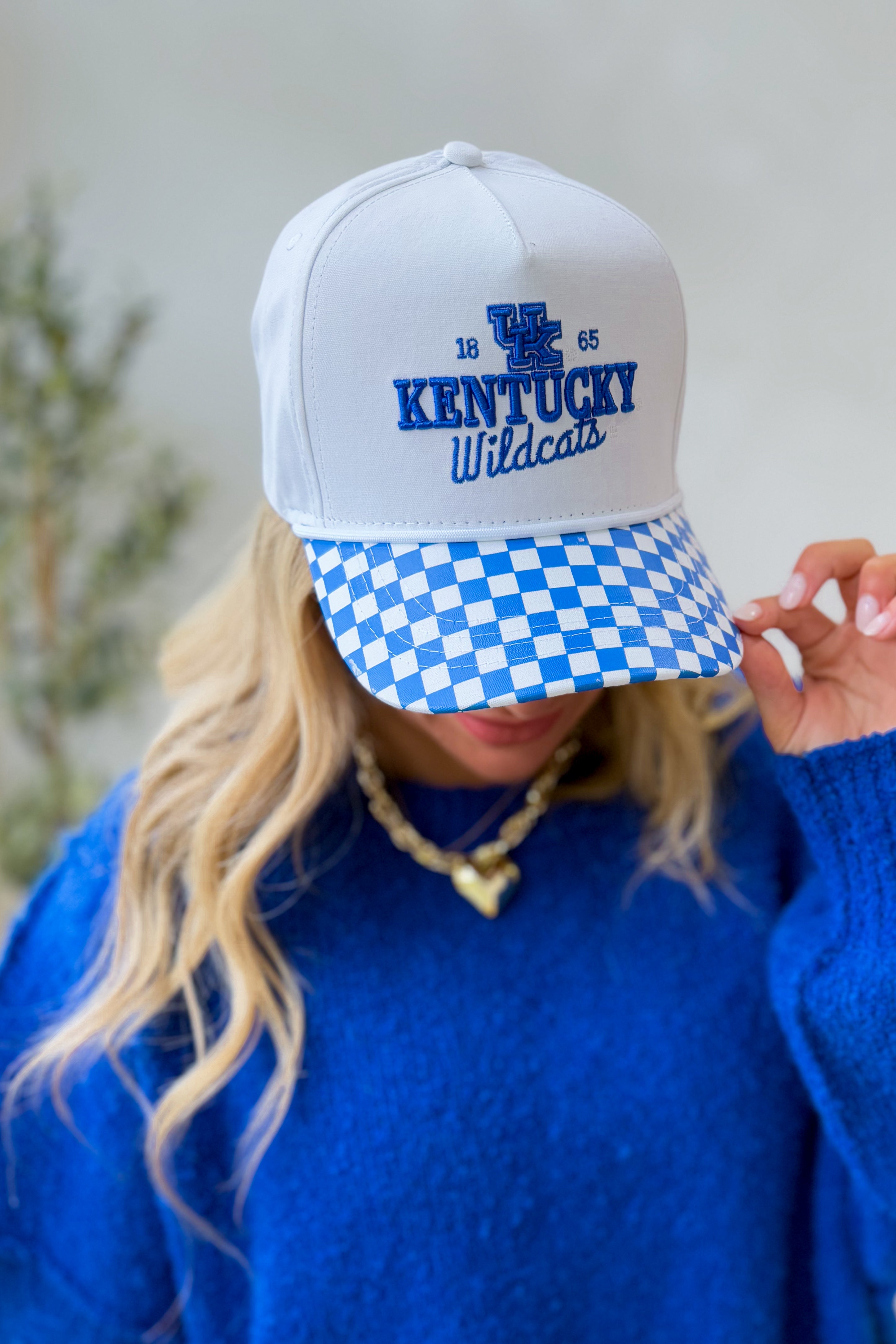 GameDay Social Kentucky Albon Checkered Canvas Trucker Hat - Be You Boutique