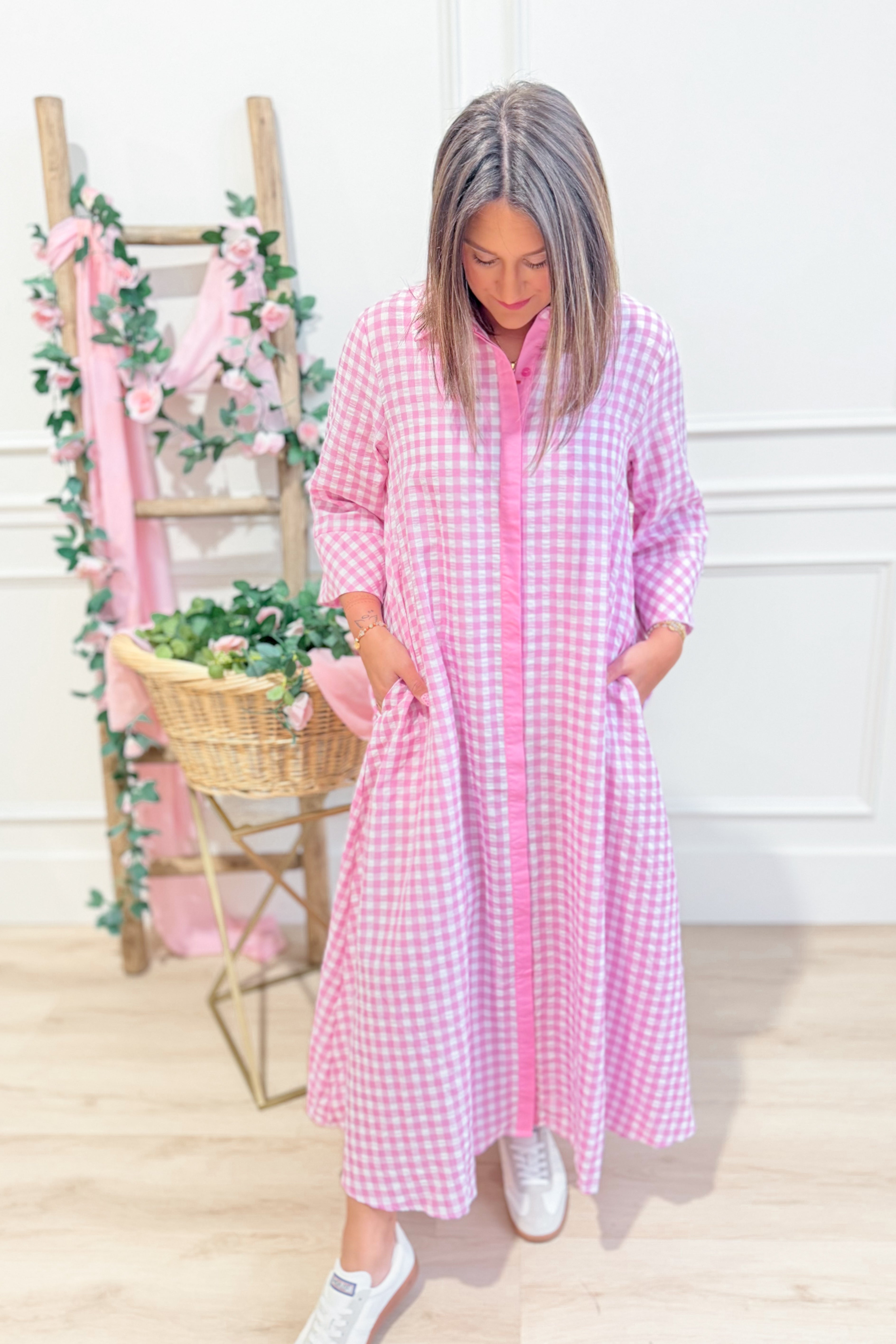 Emma Gingham Collared Dress - Be You Boutique