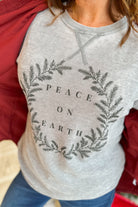 Peace On Earth Lightweight Acid Wash Long Sleeve Thermal Top - Be You Boutique
