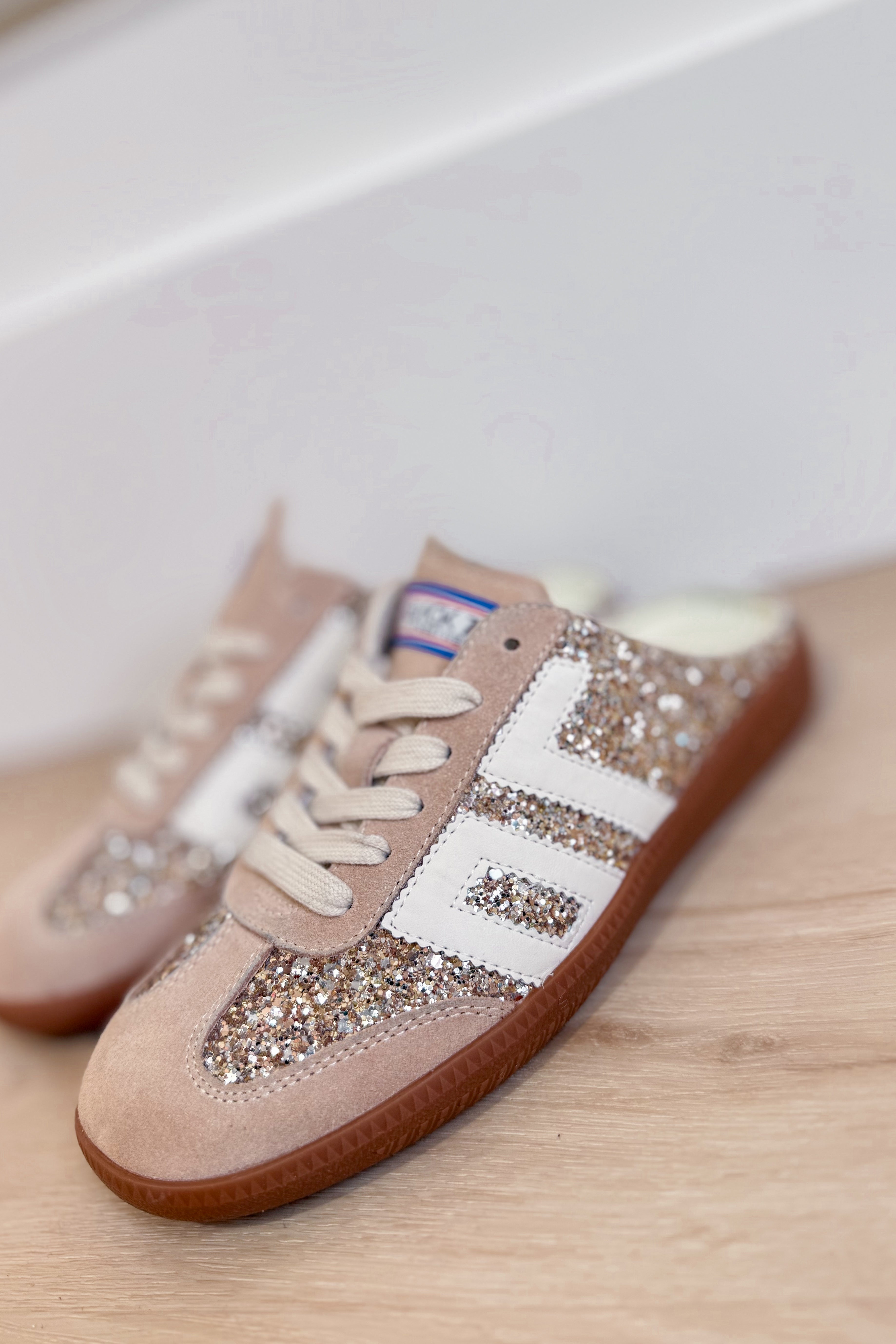 BACK70 Easter Glitter Gold Backless Sneaker - Be You Boutique