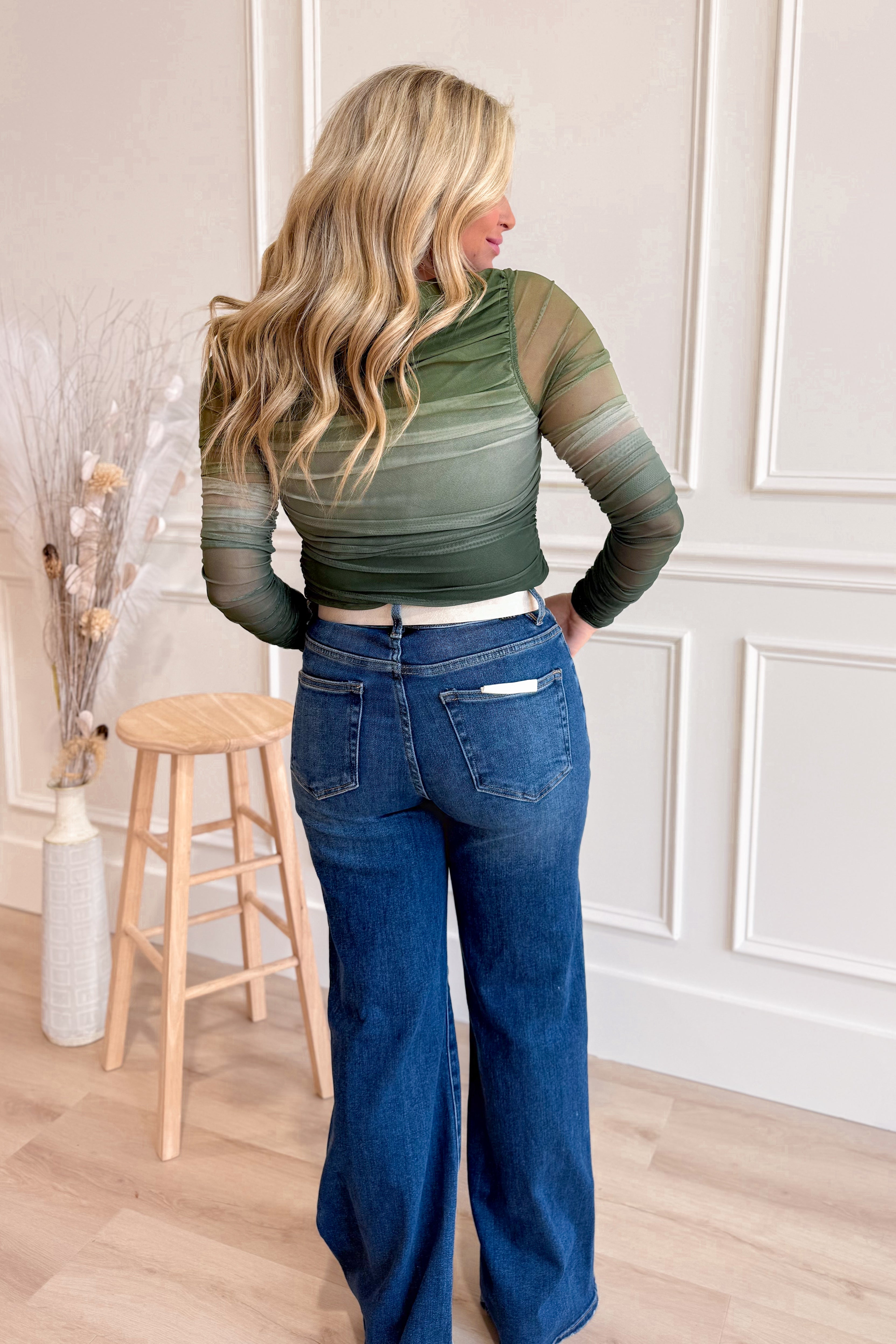 Lynette Long Sleeve Ombre Top - Be You Boutique