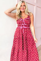 Lulu Floral Tiered Midi Dress - Be You Boutique