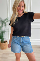 Kathy Crochet Knit Short Sleeve Top - Be You Boutique
