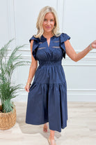 Nala Flutter Sleeve Midi Dress - Be You Boutique