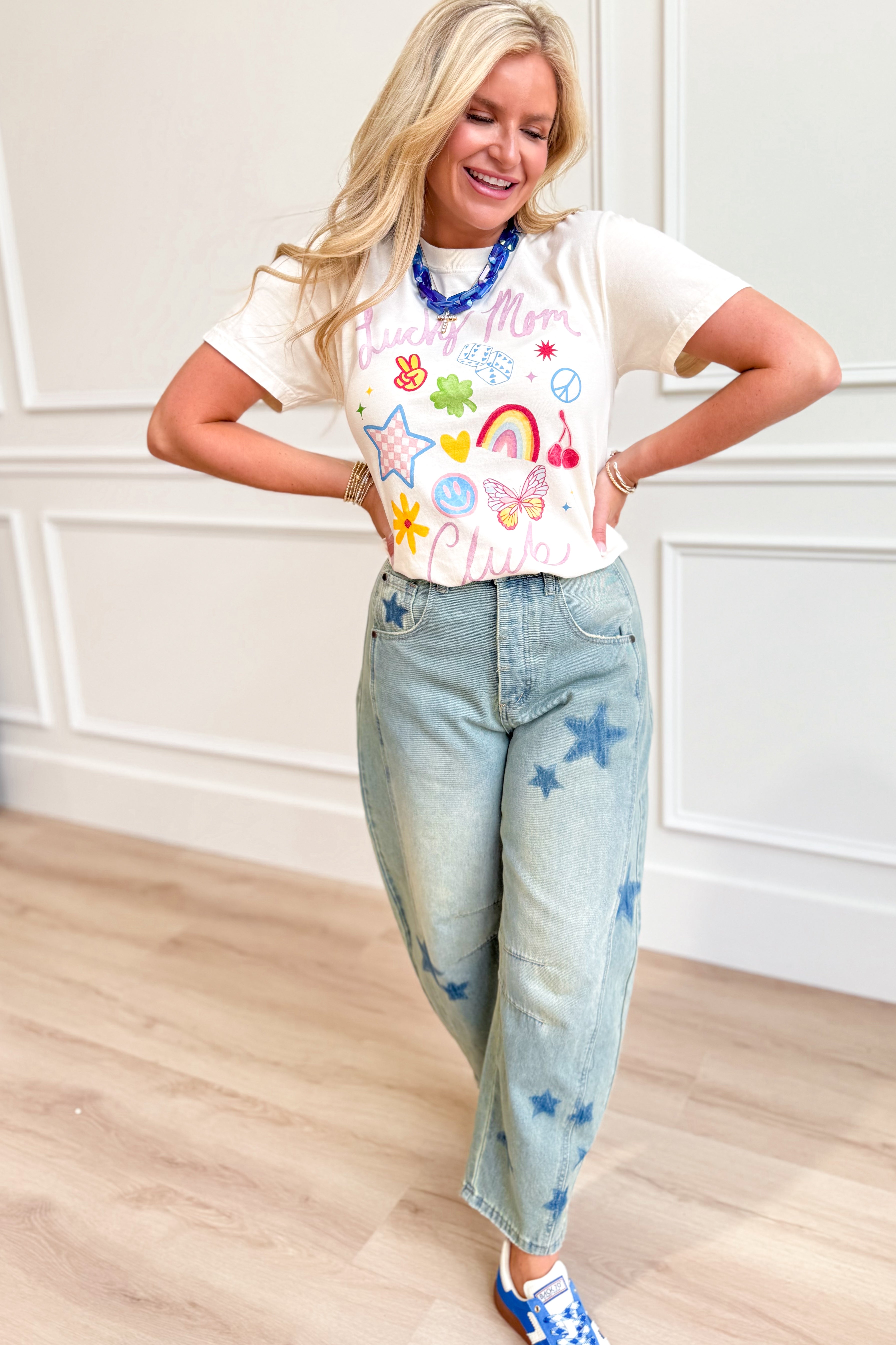 Lucky Mom Club Graphic T-Shirt - Be You Boutique