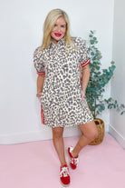 Landon Casual Leopard Print Puff Sleeve Dress - Be You Boutique
