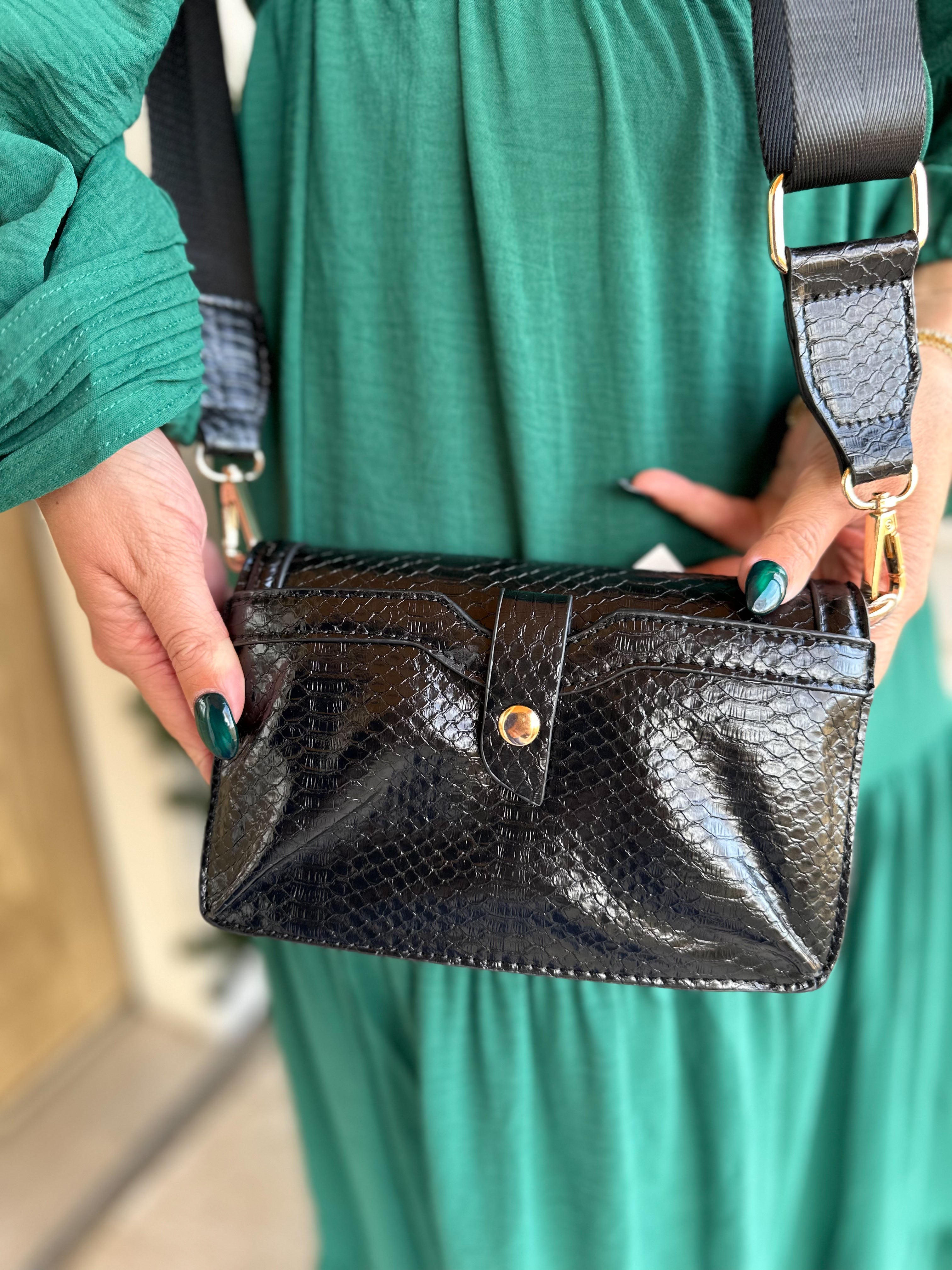Maverick Black Crossbody with Pocket - Be You Boutique