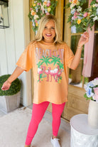 Beach Club Short Sleeve Graphic Tee Top - Be You Boutique