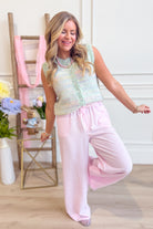 Carrie Gingham Wide Leg Pant - Be You Boutique