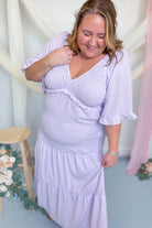 Lettie Flutter Bell Sleeve Maxi Dress - Be You Boutique
