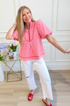 Molly Solid Trim Detailed Top - Be You Boutique