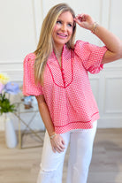 Molly Solid Trim Detailed Top - Be You Boutique