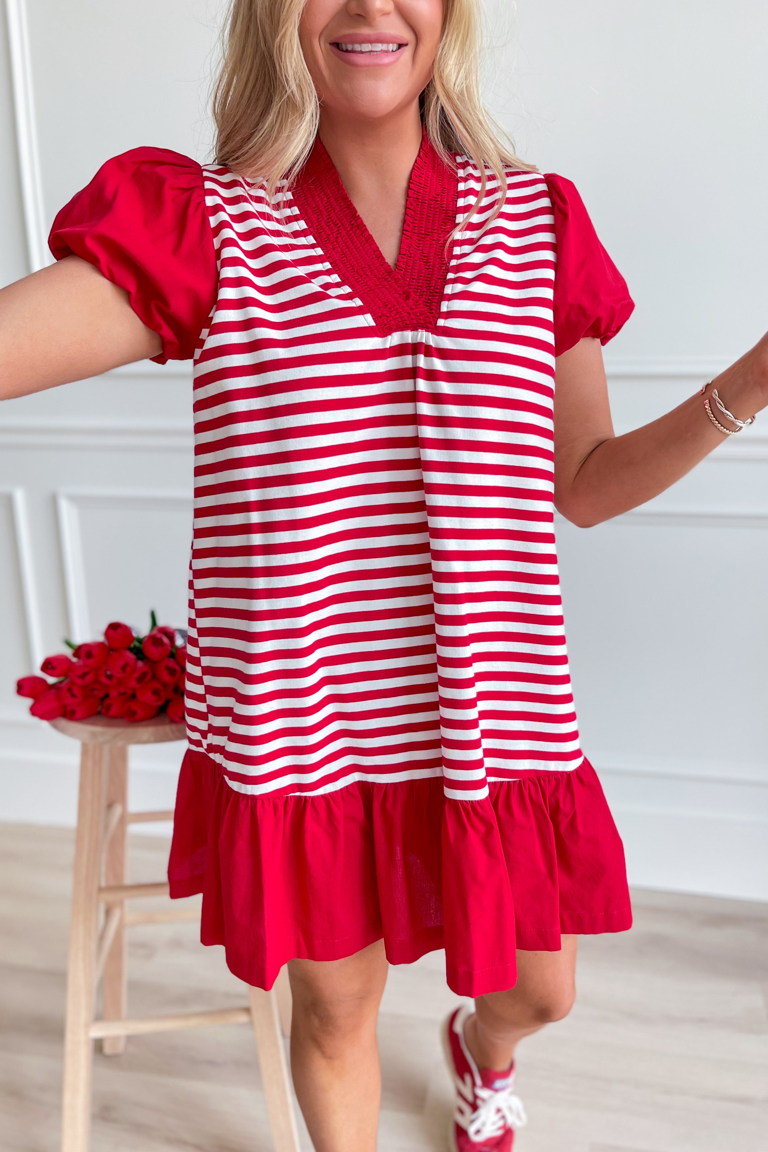 Serena Striped Casual Dress - Be You Boutique