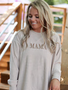 Mama 3D Embroidered Pullover - Be You Boutique