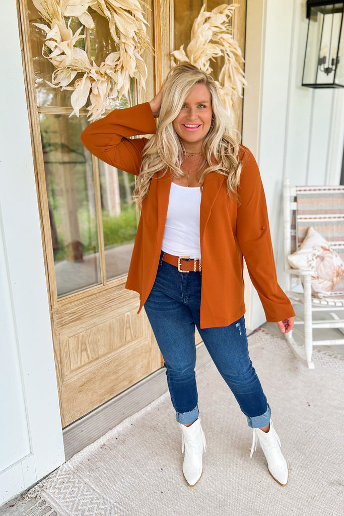 Chester Long Sleeve Solid Color Boyfriend Blazer - Be You Boutique