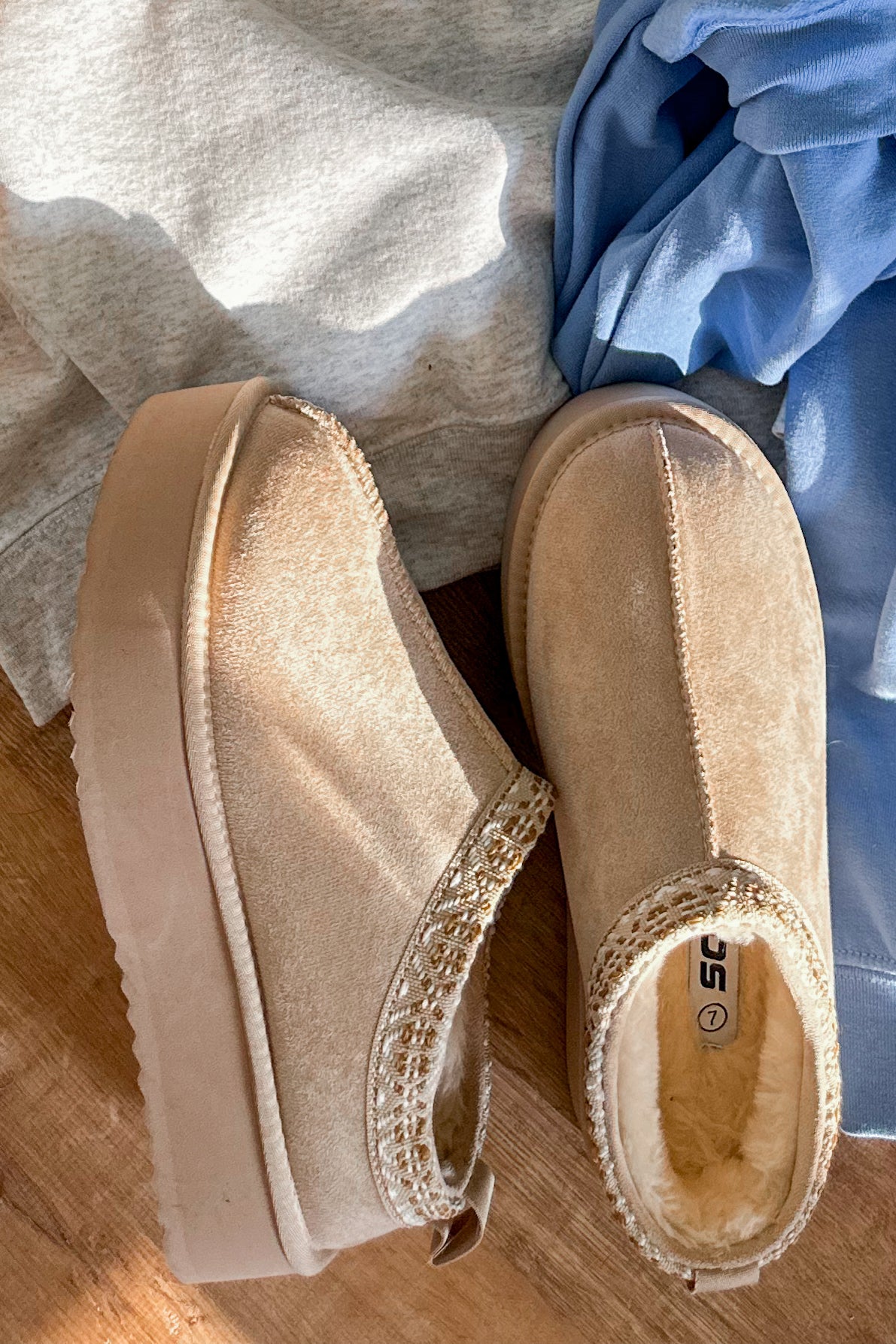 Soda Eagle Slip On Lug Sole Sherpa Lined Slippers - Be You Boutique