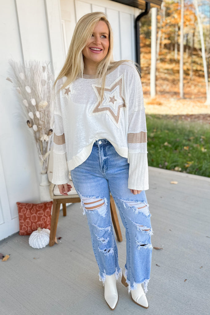 Urban Distressed Straight Leg Crop Jean - Be You Boutique