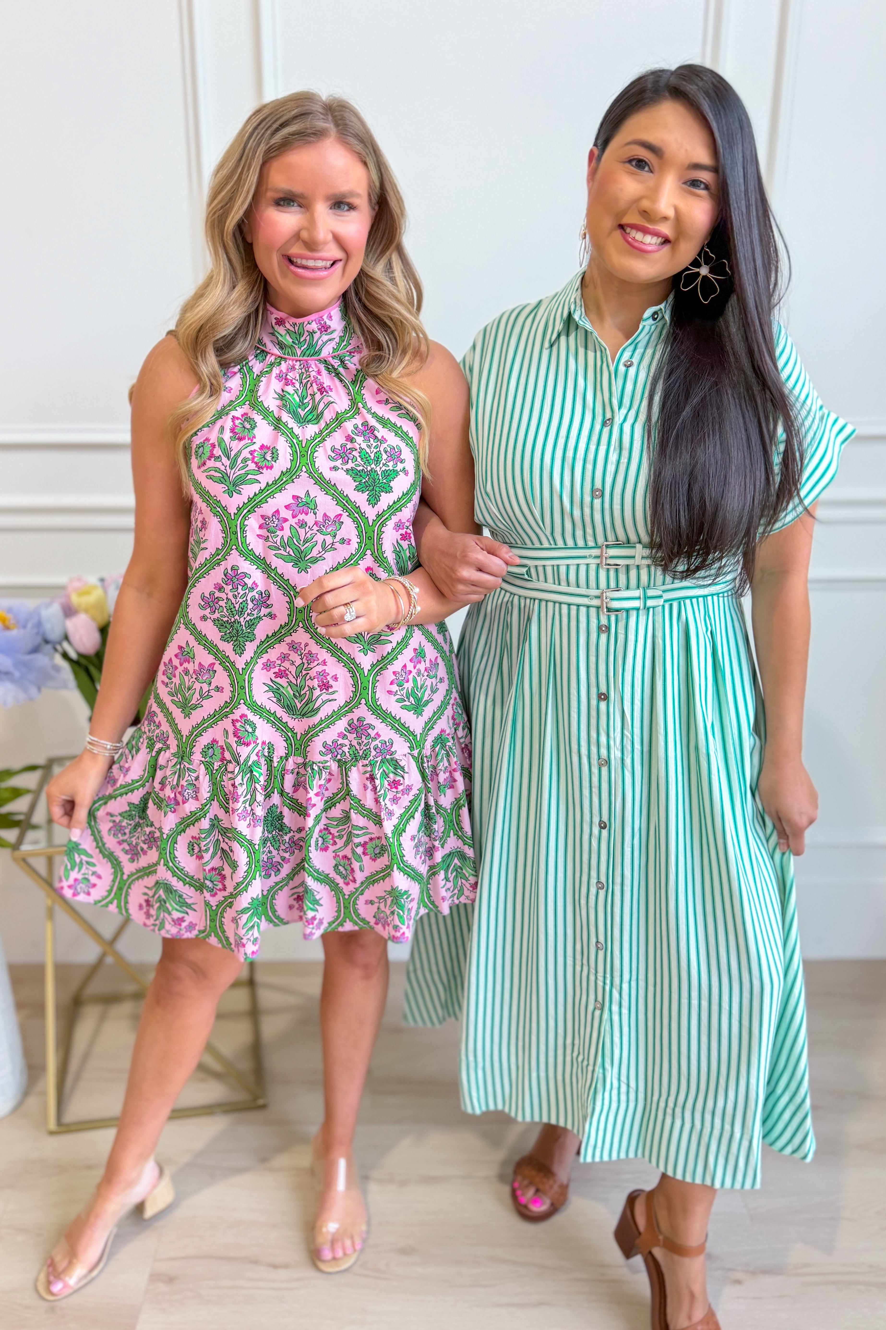 Carrie Floral Printed Halter Neck Dress - Be You Boutique