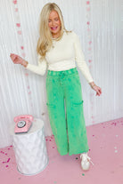 Bradley Mineral Washed Terry Knit Wide Leg Pants [S~3X] - Be You Boutique