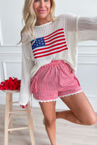 George Knitted American Flag Top - Be You Boutique