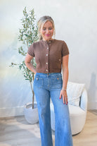 Penny Gold Button Down Cardigan - Be You Boutique