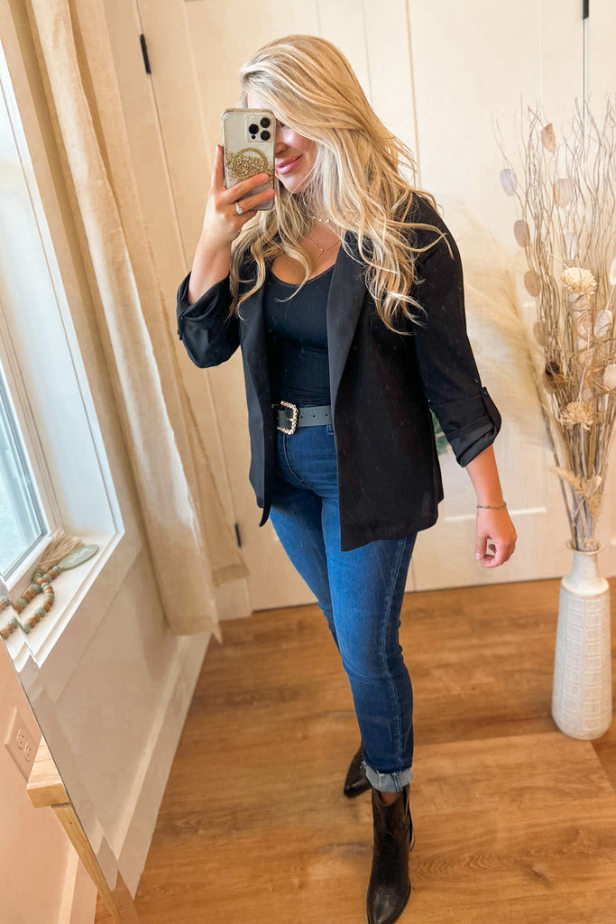 Chester Long Sleeve Solid Color Boyfriend Blazer - Be You Boutique