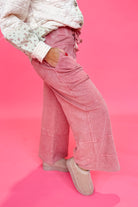 Bradley Mineral Washed Terry Knit Wide Leg Pants - Be You Boutique