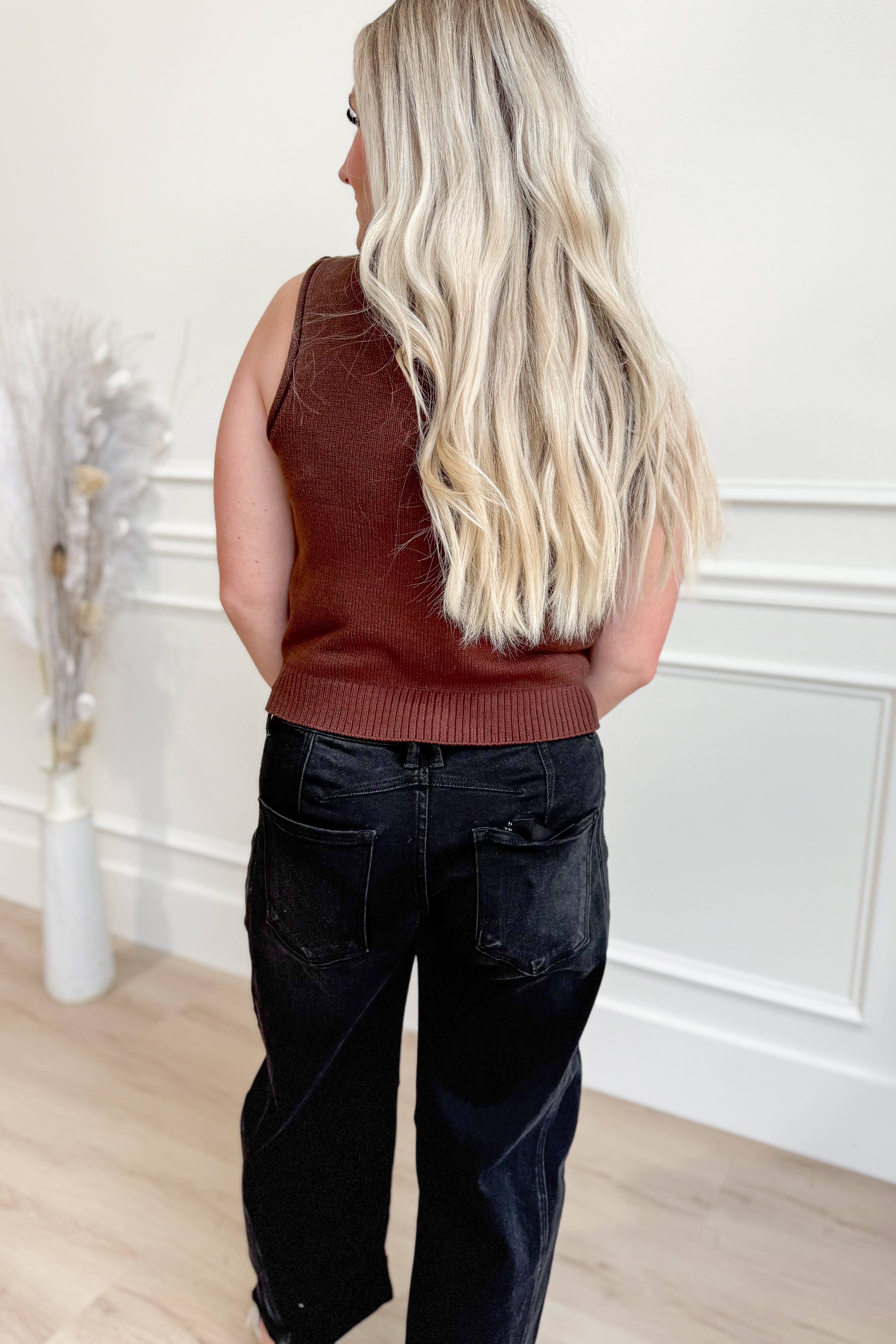 Charlie Button Down Cardigan Vest Top - Be You Boutique