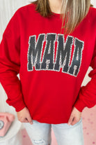 Mama Animal Print Long Sleeve Crew Neck Graphic Sweatshirt *FINAL SALE* - Be You Boutique