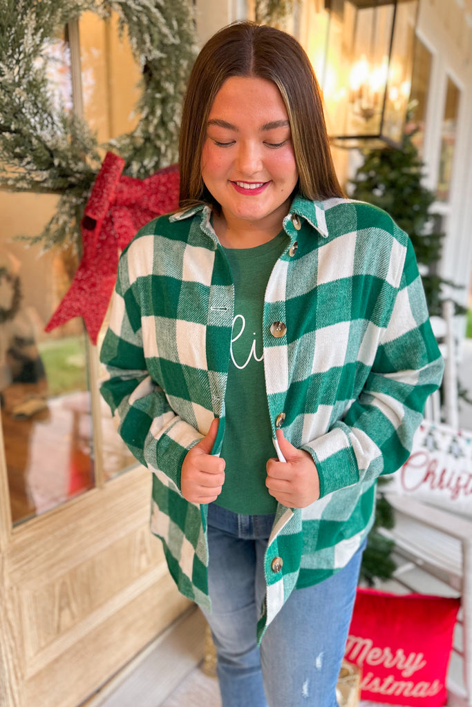 Beau Flannel Shirt Shacket Jacket Top with Pockets - Be You Boutique